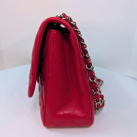 Chanel Red Classic Jumbo Single Flap Bag - Picture 7 of 16